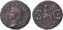 Roman Empire coins ROMANE IMPERIALI - Augusto (27 a.C.-14 d.C.) - Dupondio C. 244; RIC 72 (AE g. 10,06) qBB