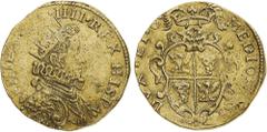 Monete di Zecche Italiane Ducato di Milano Filippo IV di Spagna (1621-1665) - 2 Doppie o Quadrupla 1630 - Diritto: busto radiato e corazzato di Filippo IV a destra con il collare alla spagnola - Roves