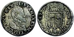 Filippo II di Spagna (1556-1598) - Ducatone 1582 Zecca: Milano - Fronte: busto corazzato con gorgiera di Filippo II a destra - Retro: stemma di Milano coronato - gr. 23,57 - Non comune - In lotto anch