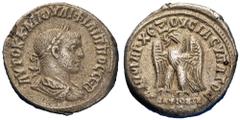 Filippo I (244-249 d.C.) - Tetradramma al nome e con l'effigie di Filippo II, figlio dell'Imperatore e associato all'Impero, databile al periodo 247-249 d.C. Zecca: Antiochia ad Orontem Fronte: busto 