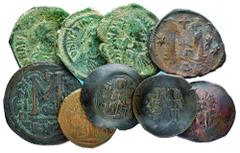 Secoli V/XII - Piccola collezione amatoriale di nove esemplari del periodo Sono presenti con riferimento al Sear (zecca di Costantinopoli salvo diversa indicazione): Anastasio, due esemplari del Folli