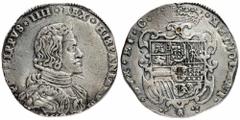 Filippo IV di Spagna (1621-1665) - Filippo 1657 Zecca: Milano - Fronte: busto paludato e corazzato di Filippo IV a destra - Retro: stemma di Spagna coronato e caricato dello stemma di Milano - gr. 27,