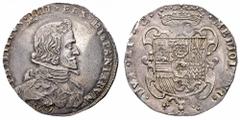 Filippo IV di Spagna (1621-1665) - Filippo 1657 - Zecca: Milano - Diritto: busto paludato e corazzato di Filippo IV a destra - Rovescio: stemma di Spagna coronato e caricato dello stemma di Milano - g