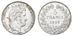 Session 4: Europa Francia Luigi Filippo I (1830-1848) - 5 Franchi 1848 - Zecca: Parigi - Diritto: testa laureata di Luigi Filippo a destra - Rovescio: valore e data fra due rami di alloro - Di alta qu