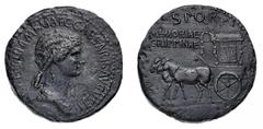 Ancient Coins Monete Romane Imperiali-Caligola (37-41 d.C.) Sesterzio al nome e con l'effigie di Agrippina Senior, moglie di Germanico - Zecca: Roma - Diritto: busto drappeggiato di Agrippina a destra