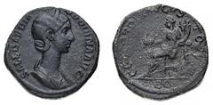 Ancient Coins Monete Romane Imperiali-Alessandro Severo (222-235 d.C.) Sesterzio al nome e con l'effigie di Orbiana, moglie dell'Imperatore, databile agli anni 225-227 d.C. - Zecca: Roma - Diritto: bu