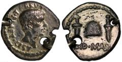Roman Brutus with L. Plaetorius Caestianus, silver 'Eid Mar' Denarius, c.43-44 BC, struck to commemorate the assassination of Julius Caesar on the Ides of March, head right, BRVT [ ] L·PLAET·CEST, rev