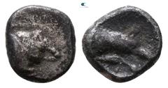 Greek Dynasts of Lycia. Uncertain mint. Uncertain Dynast 480-430 BC. Hemiobol AR 7 mm., 0.28 g. very fine