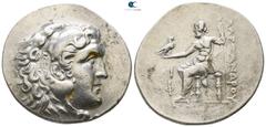 Greek Lycia. Phaselis 221-188 BC. In the name and types of Alexander III of Macedon. Dated CY 10 =209/8 BC Tetradrachm AR 35mm., 16,69g. Head of Herakles right, wearing lion skin; c/m: anchor within o