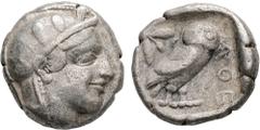 Münzen Antike ca. 450 BC Griechen Attika Athen. Tetradrachme. 16,94g ss/vz