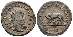 Münzen der Antike Philippus I. Arabs 244-249 Römisches Reich - Kaiserzeit. Antoninian, 248 n.Chr.. Wölfin mit Romulus und Remus Rom 4,07g RIC IV Philip I, 15