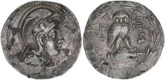 Münzen Antike Pandion oder Apollodoros, und Lysia-magistrates. Griechen - Attica, Athen. AR Tetradrachme, 145 BC. von neuem Stil Athen 16,93g HGC 4, 1602 ss+