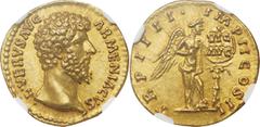 Ancient Coins Ancient Coins. NGC Gem MS Strike : 5/5 Surface : 5/5. UNC. Aureus. Gold. Roman Empire Lucius Verus Gold Aureu