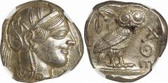 Ancient Coin Ancient Coin. NGC MS Strike:5/5 Surface:4/5. AU. BC440-404. Silver. Tetradrachm. Ancient-Greece Attica Owl / Athena Parthenos Silver Tetradrachm