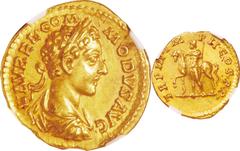 Roman Empire. Gold. AD177-192. Aureus. UNC. NGC MS Strike:5/5 Surface:4/5. Roman Empire Commodus Gold Aureus. 7.29g.