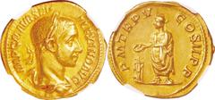 Roman Empire. Gold. AD222-235. Aureus. AU. NGC AU Strike:5/5 Surface:4/5. Roman Empire Alexander Severus Gold Aureus. 6.31g.