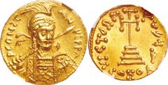Byzantine Empire. Gold. AD668-685. Soldius. AU. NGC MS Strike:4/5 Surface:5/5. Byzantine Empire Constantine IV Gold Soldius. 4.48g.