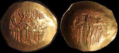 ANCIENT COINS BYZANTINE COINS John III Ducas-Vatatzes Empire of Nicaea 1222-1254 AV Hyperpyron Nomisma (4.44g) Magnesia mint struck c1232-1254. Christ enthroned facing rev John standing facing being c