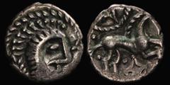 WORLD COINS & MEDALS GREAT BRITAIN Iceni, uninscribed c10-40 AD AR Unit (1.24g). Norfolk God Moustache type. Celticised head right, rev Horse right. VF. S-434, ABC-1567. (P)
