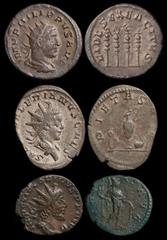 ANCIENT COINS ROMAN Philip I 244-249AD AR Antoninianus (3.29g). Rome 249AD. Radiate bust right, rev 4 standards. S-8930. Saloninus 260AD Billon Antonianus (3.24g). Cologne 256-60AD. Radiate bust right