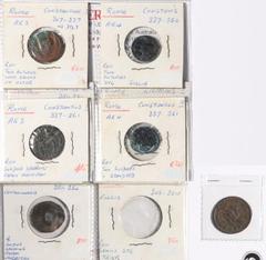 ANCIENT COINS ROMAN Licinius 308-324AD Billon Follis (4.98g). Trier 310-13AD. Laureate head right, rev Genius standing left holding patera & cornicopiae. S-15191. Constantine I 307-337 AE3. Two Victor