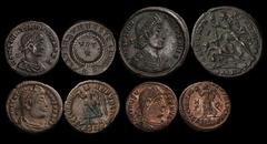 ANCIENT COINS ROMAN Constantine II as Caesar AD 337-340 AE3 Rv CAESARVM NOSTRORVM. Constantius Gallus AD 351-354 AE centenionalis, Valentinian I AD 364-375, AE 3/4 Siscia Mint, Rev SAECVLARES SECURITA