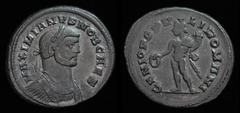 Pickering Romano-Britannic Collection LONDON TETRARCHIC: Galerius as Caesar (293-305), AE follis, issued c. 296-303 (296?). London, 9.58g, 28mm. Some silvering. Obv: MAXIMIANVS NOB CAES; Laureate and 