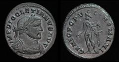 Pickering Romano-Britannic Collection LONDON TETRARCHIC: Diocletian (284-305), AE follis, issued c. 303-305. London, 11.52g, 28mm. Obv: IMP DIOCLETIANVS AVG; Laureate and cuirassed bust right. Rev: GE