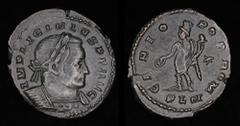 Pickering Romano-Britannic Collection LONDON TETRARCHIC: Licinius I (308-324), AE follis, issued late 311-312. London, 4.51g, 23.5mm. Obv: IMP LICINIVS P F AVG; Laureate and cuirassed bust right. Rev:
