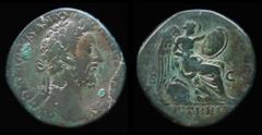 Pickering Romano-Britannic Collection OTHER BRITANNIC: Commodus. (177-192), AE sestertius, issued 184-85. Rome 21,56g, 30mm. Obv: M COMMODVS ANTON AVG PIVS BRIT, laureate head right. Rev: P M TR P X I