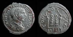 Roman Imperial Elagabalus (218-22), Fourrée Denarius, imitative issue. Unknown (eastern?) mint, 3.29g, 18mm. Rare. Obv: ΛNTONINVS PIVS FEL ΛVG; Laureate, draped, and cuirassed bust right. Rev: CONCORD