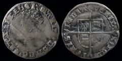 Medieval Europe ENGLAND: Mary (1553-54) AR Groat. 2.00g, 24mm. Obv: MARIA D G ANG FRA Z HIB REGI; profile bust with pomegranate mintmark. Rev: VERITAS TEMPORIS FILIA; long cross over arms with SCBC 24