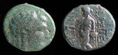Pick-bin: Greek etc. SELEUKID KINGDOM: Antiochos III ‘the Great’ (222-187 BCE), AE15 unit, issued c. 197-187. Sardes, 4.46g, 14-16mm. Obv: Laureate head of Apollo right. Rev: BAΣΙΛΕΩΣ ANTIOXOY, Apollo