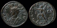Pick-bin: Roman & Byzantine Probus (276-282) Antoninianus, issued 281. Ticinum, 3.38g, 22mm. Obv: IMP C PROBVS AVG; radiate bust left, wearing imperial mantle, and holding eagle-tipped sceptre Rev: MA