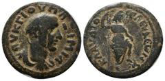 Roman Provincial Coins Pisidia, Seleucia. Maximinus Thrax, AD.235-238. Æ (25mm, 7.83g). AV K Γ IOV MAZIMI A. Laureate, draped and cuirassed bust right / KΛAVΔIOCЄΛЄVKЄUN. Mên standing right, with foot