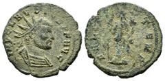 Roman Imperial Coins Claudius II Gothicus, AD.268-270. Æ Antoninianus (20mm, 2.96g). Cyzicus mint. IMP CLAVDIVS P F AVG. Radiate and cuirassed bust right. / FELIC-I-T TEMP. Felicitas standing facing, 
