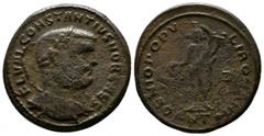 Roman Imperial Coins Constantius I Chlorus, 293-306 AD. Æ (25mm-9,51g). Antiochia mint, 304-5AD. FL VAL CONSTANTIVS NOB CAES. Laureate cuirassed bust. / GENIO POPV-LI ROMANI * . Genius standing left, 