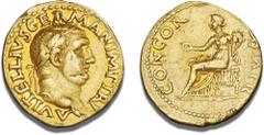 The J.E. Berthelsen Collection of Ancient Coins Ancient coins Roman Empire Aulus Vitellius, 16 April-22 December AD 69, Aureus, Rome, 69 AD, Calicó 543, RIC 72, C 19, 7.23 g. Obverse: A. VITELLIVS GER