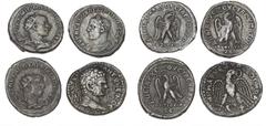 Ancient coins Ancient coins Roman Empire Roman Empire, Caracalla, 198-217, Philippus I and Philippus II, 244-249, Antioch, 4 Tetradrachms. (4)
