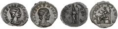 Ancient coins Roman Empire Roman Empire, Julia Soaemias, 218-222, 2 Denarii, VENVS CAELESTIS, 2.69 g, RIC 241, RSC 8a, VENVS CAELESTIS, 2.91 g, RIC 243, RSC14. (2) VF