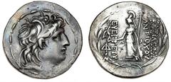 Ancient coins Greece The Hellenistic Monarchies Seleucid Kingdom Ancient Greece, Seleukid Empire, Antiochos VII, Euergetes Sidetes, 138-129 BC, Tetradrachm, postum, Eusebeia, c. 107-104 BC, 16.13 g, H