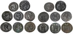 Ancient coins Rome - Collections Roman Empire coll. of coins from Constantin I, Crispus and Constantin II, in total 8 pc