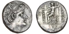 Ancient coins Greece The Hellenistic Monarchies Seleucid Kingdom Ancient Greece, Seleukid Empire, Alexander II, 128–123 BC, Tetradrachm, Antioch, 16.26 g, HGC 9, 1149g, SC 2248.6a VF-F