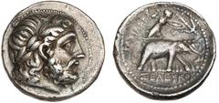 Ancient coins Greece The Hellenistic Monarchies Seleucid Kingdom Ancient Greece, Seleukid Empire, Seleukos I Nikator, 312–281 BC, Tetradrachm, Seleucia, 15.05 g, VF