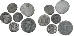 Ancient coins Rome - Collections Roman Empire, coll. of coins from Agrippa, Tiberius, Maxentius, Licinius I and Licinius II, in total 6 pc