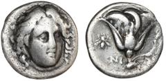 Ancient coins Greece Asia Minor Ancient Greece, Caria, Rhodos, Didrachm, c. 305–275 BC, 6.33 g, HGC 6, 1435 F