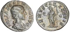 Ancient coins Roman Empire Roman Empire, Julia Soaemias, Augusta, 218-222, Denarius, Rome, VENVS CAELESTIS, 2.90 g, RIC 241 EF-VF
