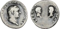 Ancient coins Roman Empire Roman Empire, Vitellius, 69, Denarius, Rome, dynastic issue, LIBERI IMP GERMAN, confronted busts of Vitellius' son, Vitellius Germanicus and daughter, Vitellia, 3.17 g, RIC 