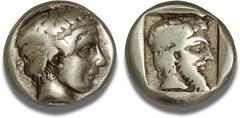 Ancient Coins Coins - Ancient coins - Greece - Illyria and Central Greece Lesbos, Mytilene, Electrum-Hekte, c. 454 - 427 BC, Bodenstedt 52, 2.60 g - both sides unusually well-centered VF