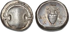 Coins - Ancient coins - Greece - Illyria and Central Greece Boeotia, Thebes, c. 363 - 338 BC, Stater, with Damokles as magistrate, BCD Boiotia 578, HGC 4, 1334, 12.10 g - a well struck example of this